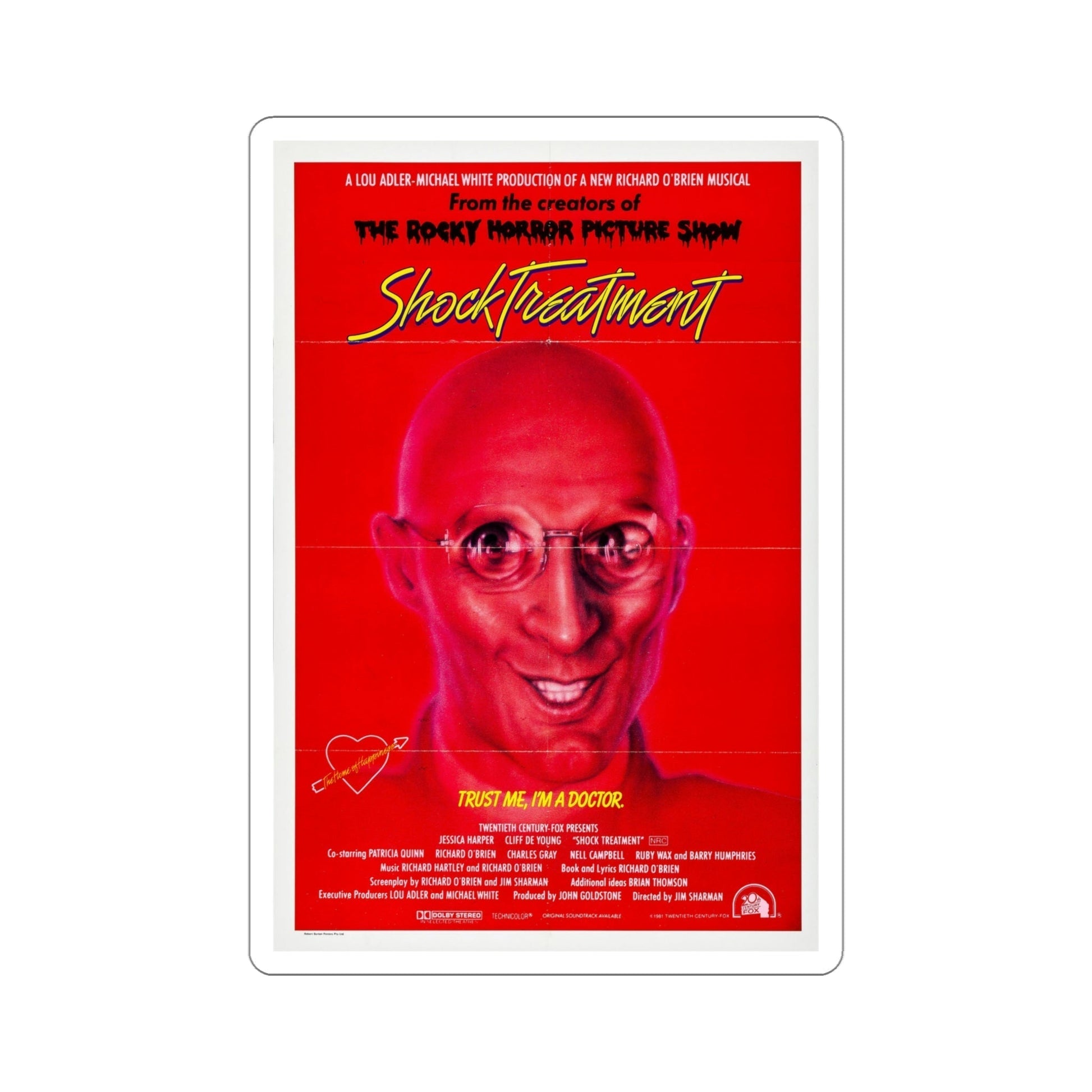 Shock Treatment 1981 Movie Poster STICKER Vinyl Die-Cut Decal-5 Inch-The Sticker Space