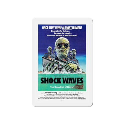 SHOCK WAVES (DEATH CORPS) 1977 Movie Poster - Refrigerator Magnet-4" x 4"-The Sticker Space