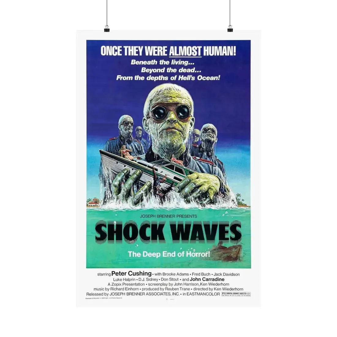 SHOCK WAVES (DEATH CORPS) 1977 - Paper Movie Poster 24″ x 36″ Matte - The Sticker Space