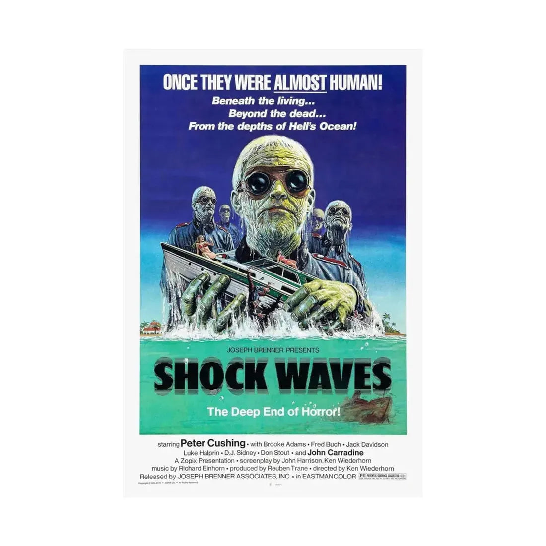 SHOCK WAVES (DEATH CORPS) 1977 - Paper Movie Poster - The Sticker Space