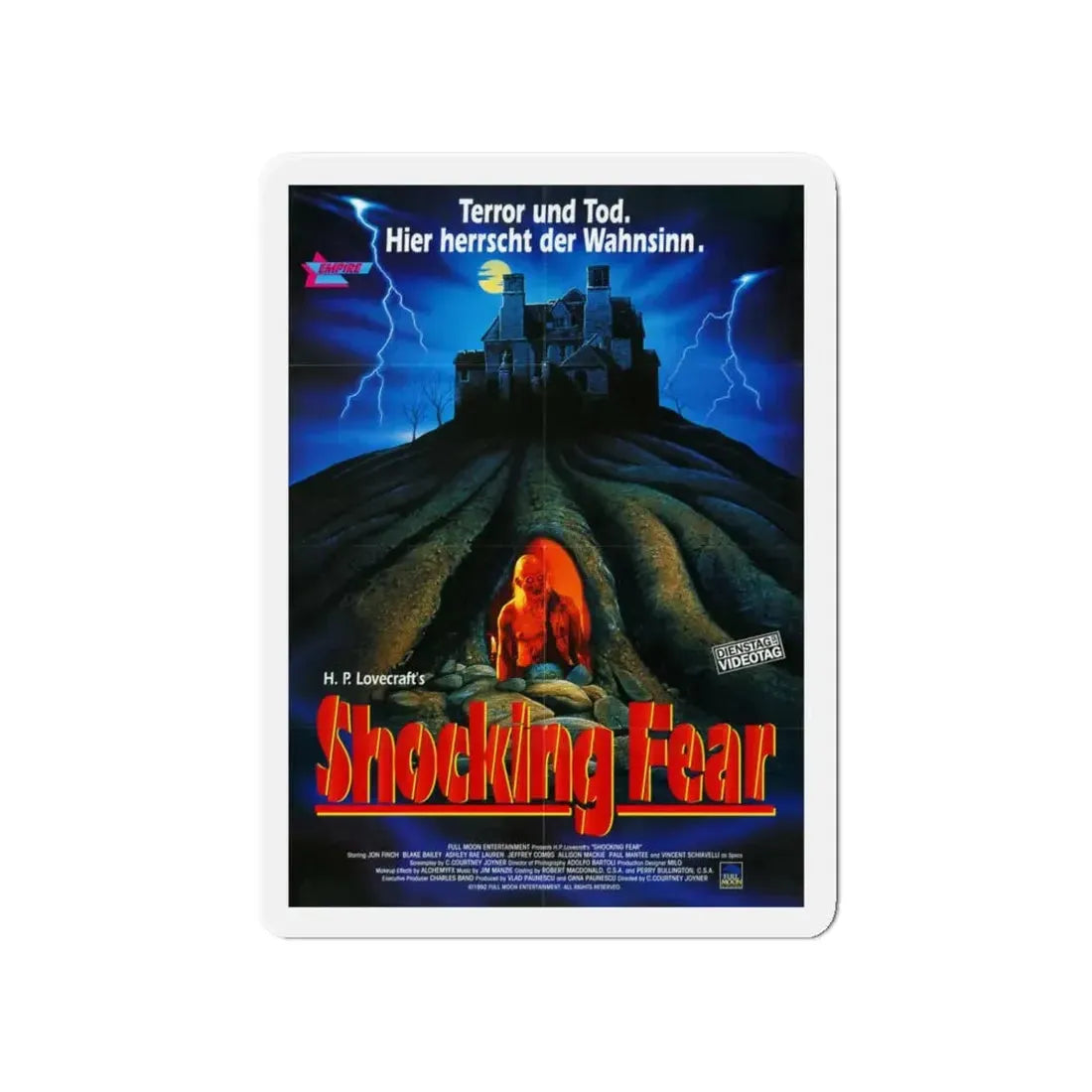 SHOCKING FEAR (LURKING FEAR) 1994 Movie Poster - Refrigerator Magnet 4 Inch - The Sticker Space