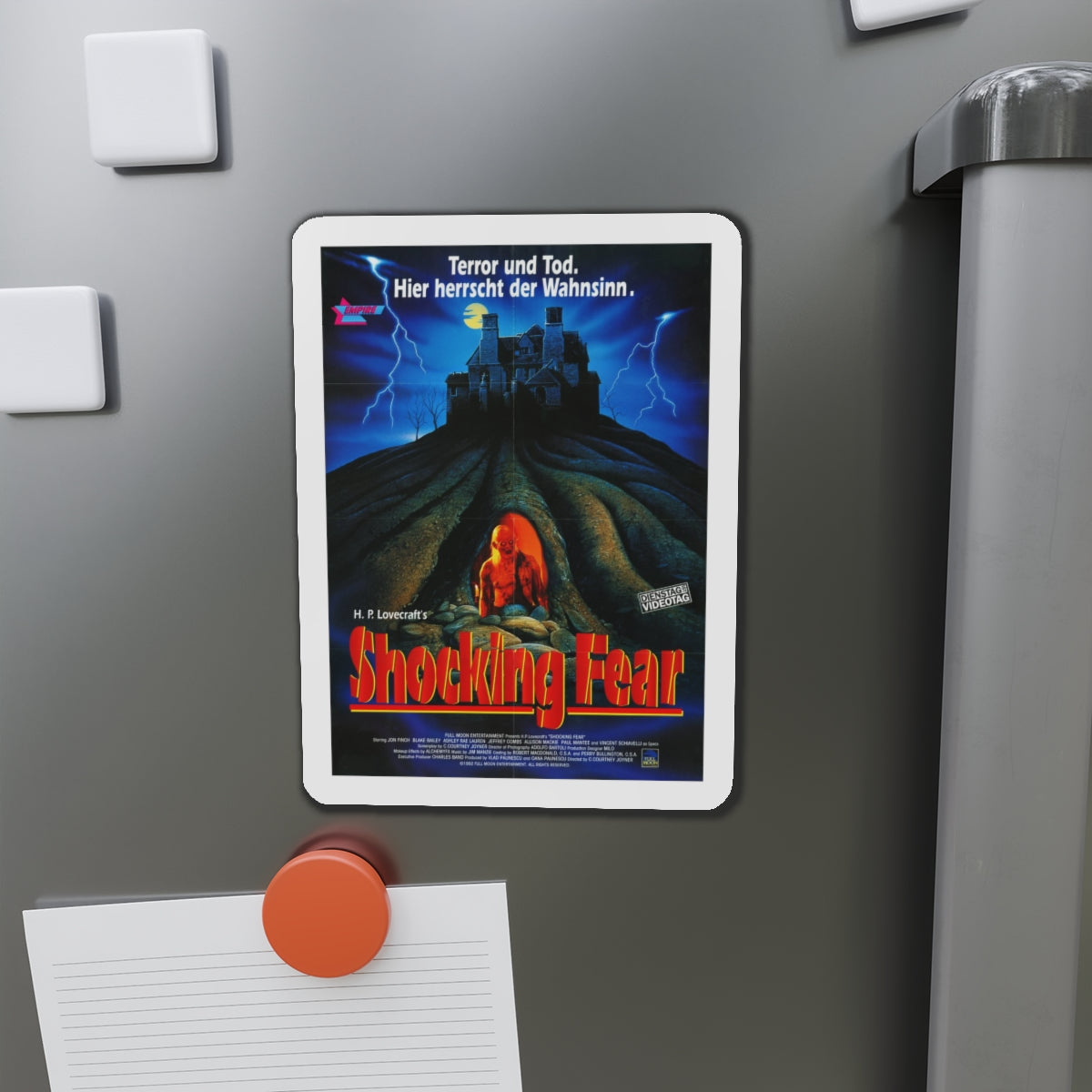 SHOCKING FEAR (LURKING FEAR) 1994 Movie Poster - Refrigerator Magnet-The Sticker Space