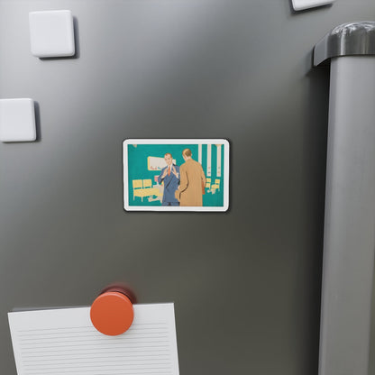 Shoe Salesman Illustration (Magazine Illustration) Refrigerator Magnet-The Sticker Space