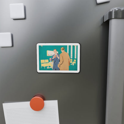 Shoe Salesman Illustration (Magazine Illustration) Refrigerator Magnet-The Sticker Space