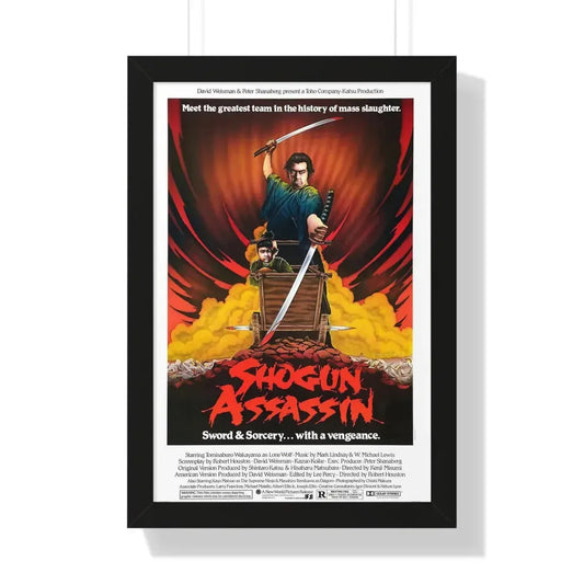SHOGUN ASSASSIN 1980 - Framed Movie Poster 16″ x 24″ Black - The Sticker Space