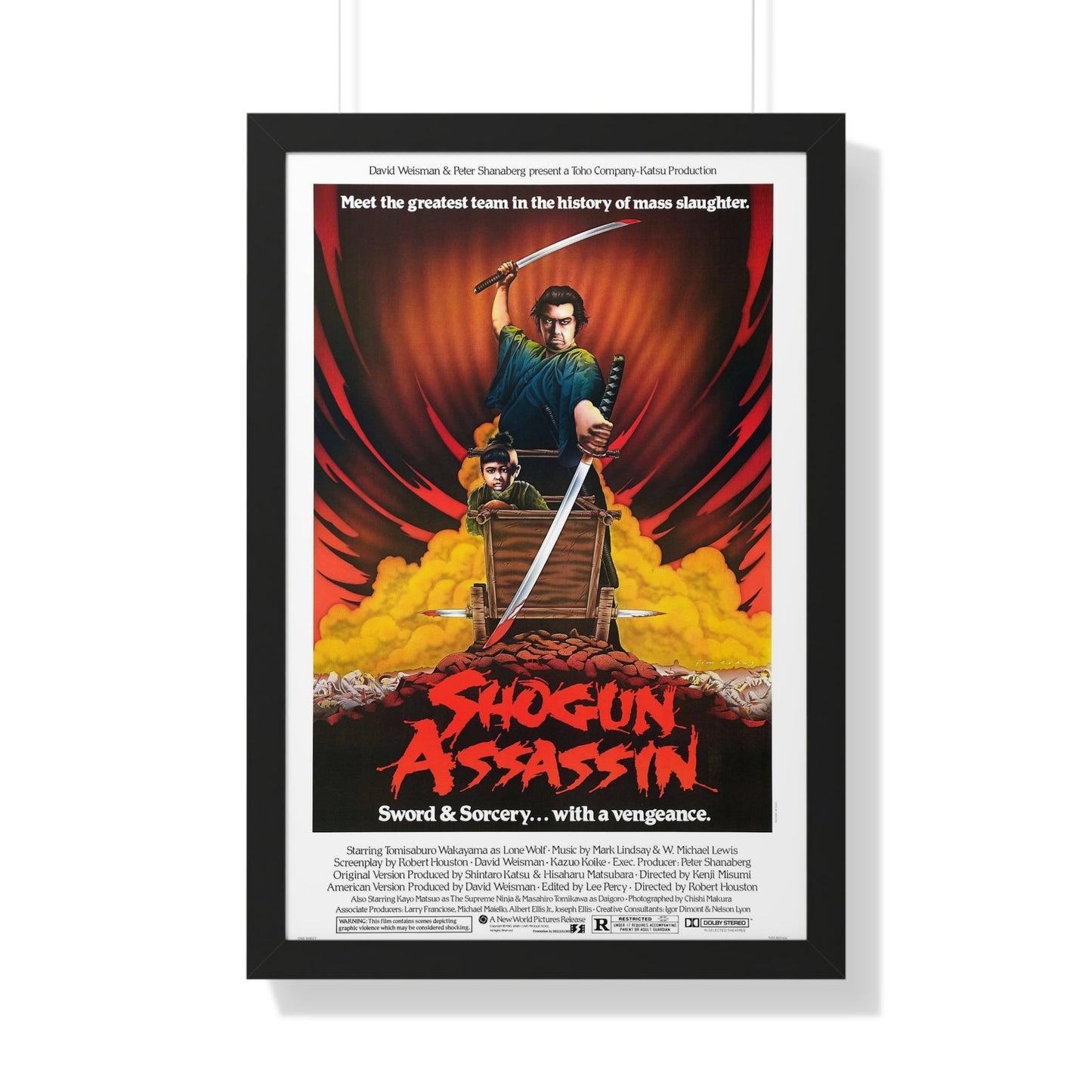 SHOGUN ASSASSIN 1980 - Framed Movie Poster-20" x 30"-The Sticker Space