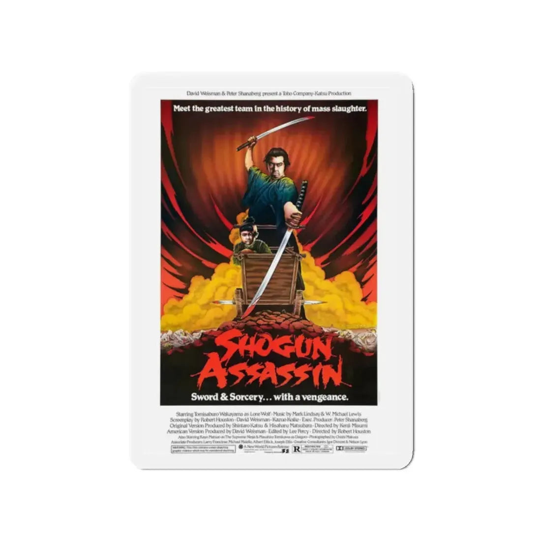 SHOGUN ASSASSIN 1980 Movie Poster - Refrigerator Magnet 2 Inch - The Sticker Space