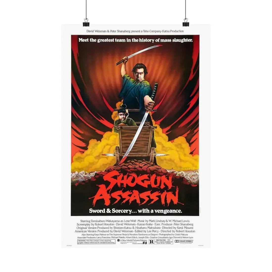SHOGUN ASSASSIN 1980 - Paper Movie Poster 16″ x 24″ Matte - The Sticker Space