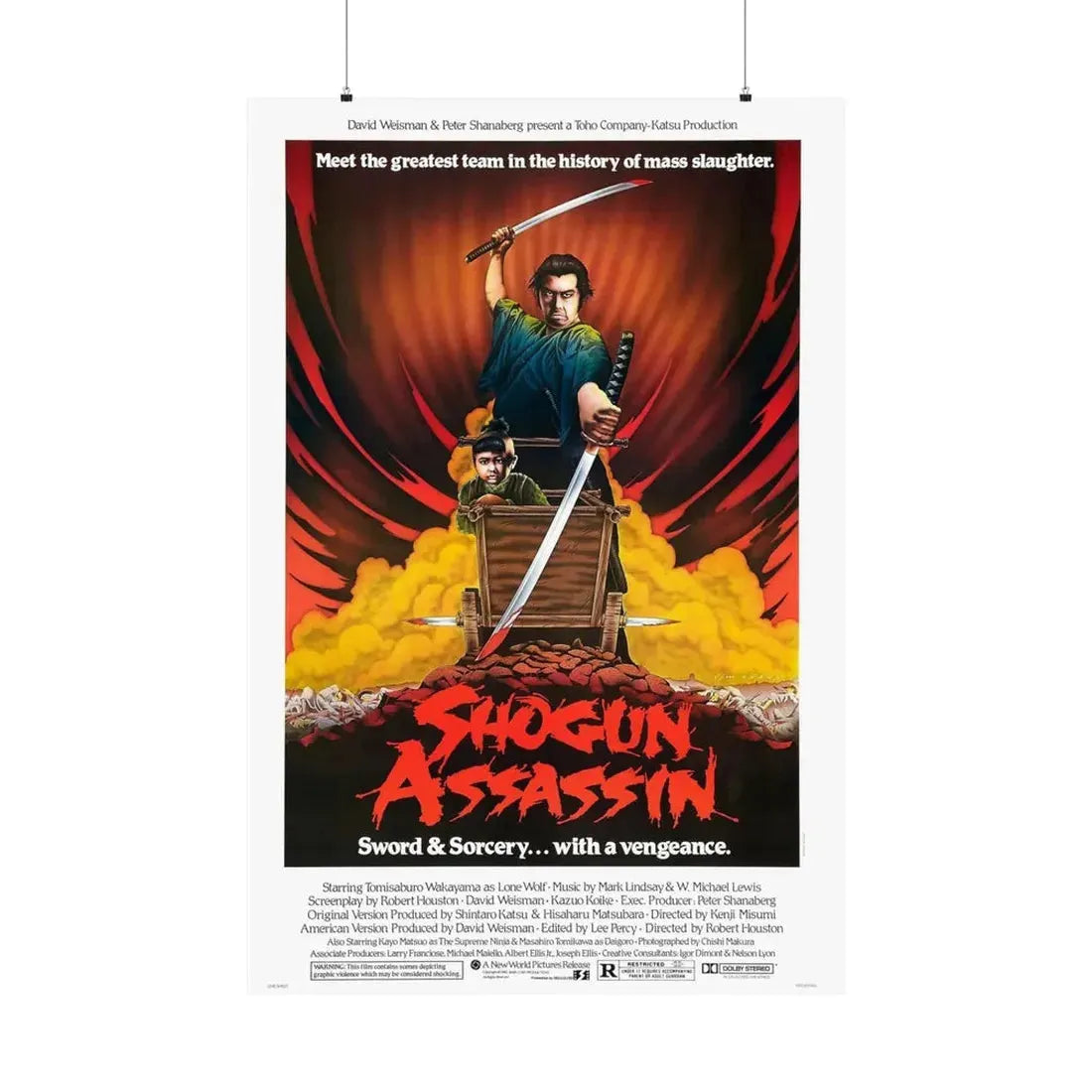 SHOGUN ASSASSIN 1980 - Paper Movie Poster 36" x 54" Matte - The Sticker Space