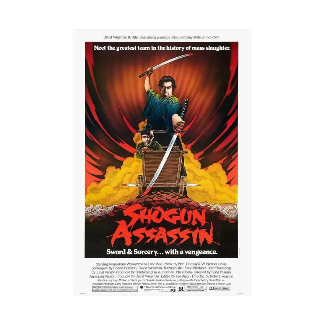 SHOGUN ASSASSIN 1980 - Paper Movie Poster - The Sticker Space