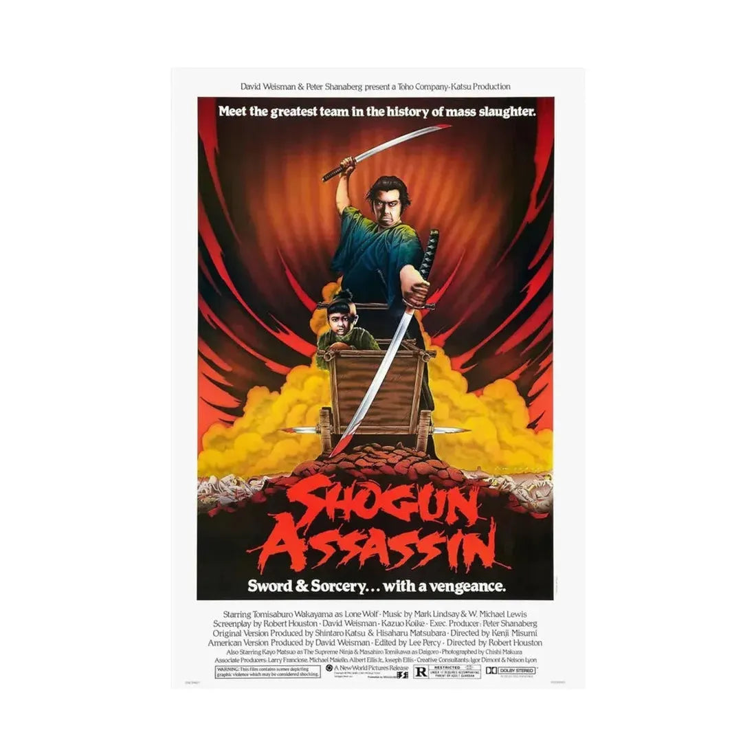 SHOGUN ASSASSIN 1980 - Paper Movie Poster - The Sticker Space