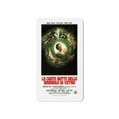 SHORT NIGHT OF GLASS DOLLS (ITALIAN) 1971 Movie Poster - Refrigerator Magnet 5 Inch - The Sticker Space