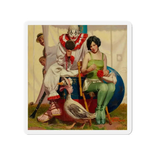 Showtime, Liberty cover, July 10, 1926 (Magazine Illustration) Refrigerator Magnet 2 Inch Die-Cut - The Sticker Space