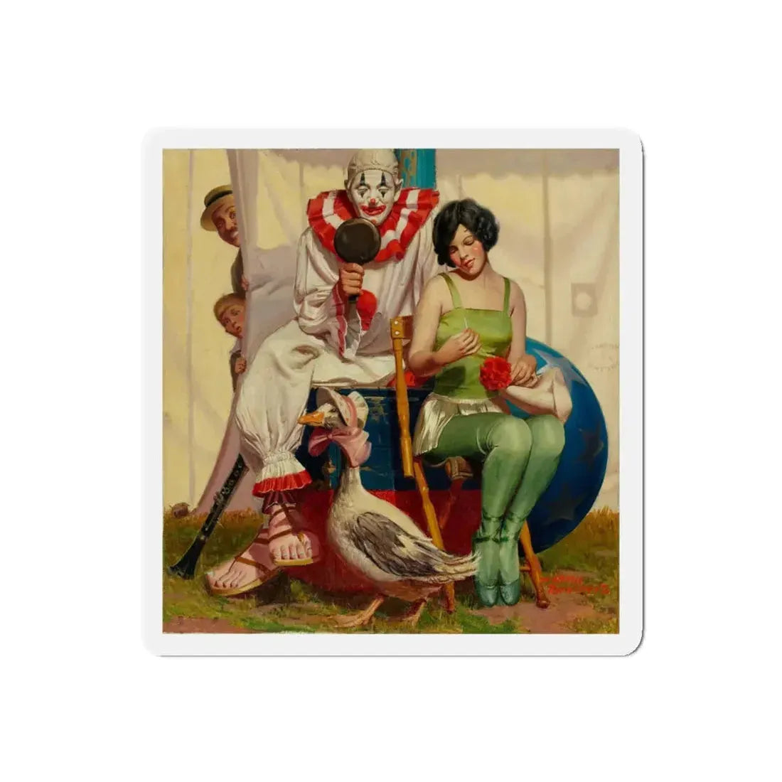 Showtime, Liberty cover, July 10, 1926 (Magazine Illustration) Refrigerator Magnet 5 Inch Die-Cut - The Sticker Space