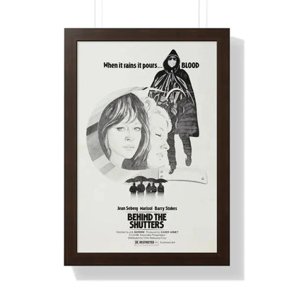 SHUTTERS (THE CORRUPTION OF CHRIS MILLER) 1973 - Framed Movie Poster 16″ x 24″ Walnut - The Sticker Space