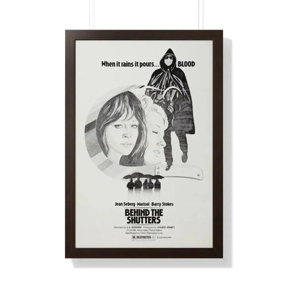 SHUTTERS (THE CORRUPTION OF CHRIS MILLER) 1973 - Framed Movie Poster 20" x 30" Walnut - The Sticker Space