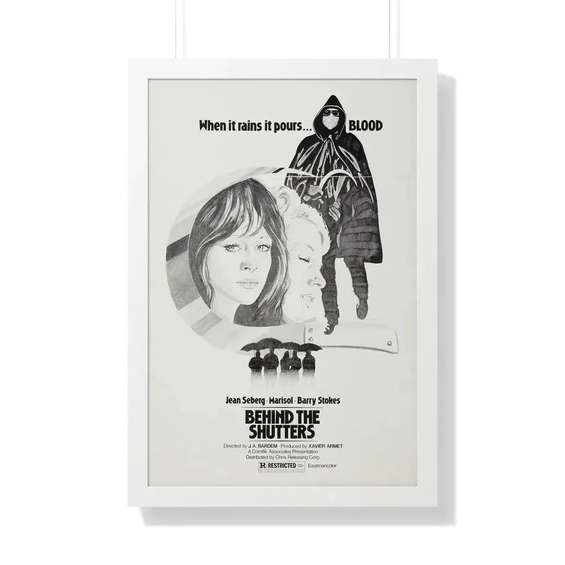 SHUTTERS (THE CORRUPTION OF CHRIS MILLER) 1973 - Framed Movie Poster 20" x 30" White - The Sticker Space