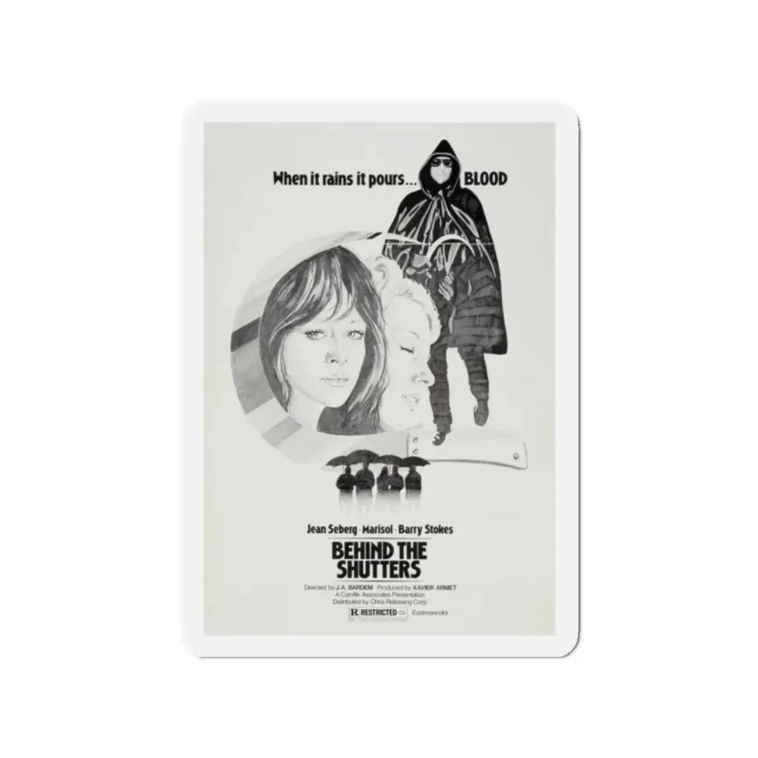 SHUTTERS (THE CORRUPTION OF CHRIS MILLER) 1973 Movie Poster - Refrigerator Magnet 2 Inch - The Sticker Space
