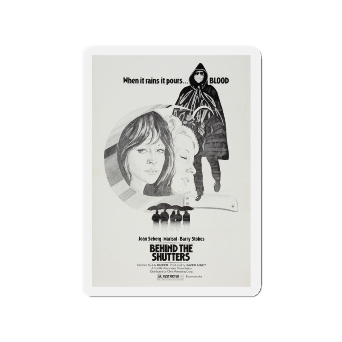 SHUTTERS (THE CORRUPTION OF CHRIS MILLER) 1973 Movie Poster - Refrigerator Magnet-2" x 2"-The Sticker Space