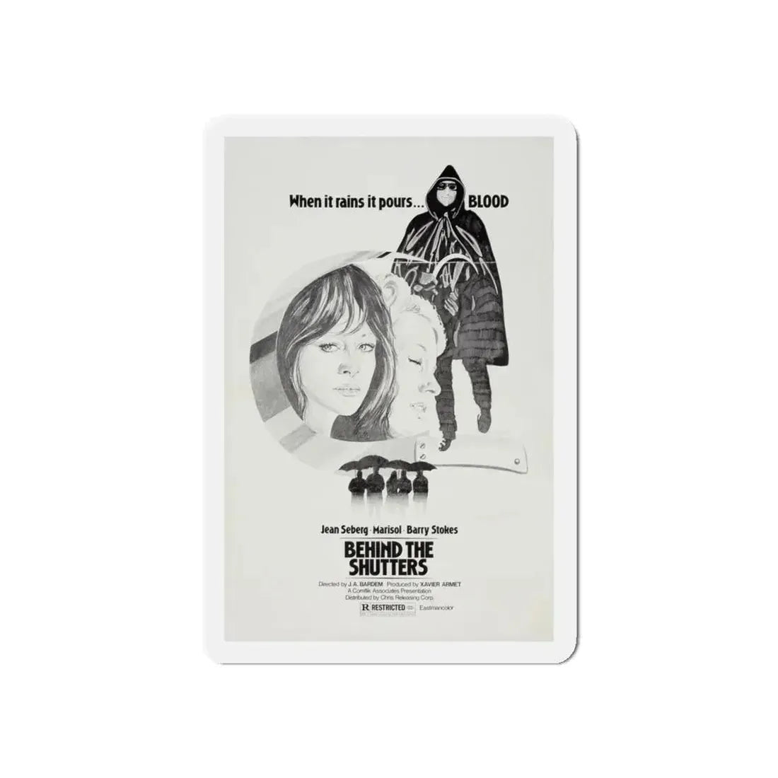 SHUTTERS (THE CORRUPTION OF CHRIS MILLER) 1973 Movie Poster - Refrigerator Magnet 5 Inch - The Sticker Space