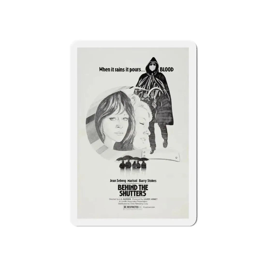 SHUTTERS (THE CORRUPTION OF CHRIS MILLER) 1973 Movie Poster - Refrigerator Magnet 6 Inch - The Sticker Space