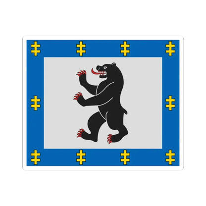 Siauliai County flag (Lithuania) STICKER Vinyl Kiss-Cut Decal 2 Inch White - The Sticker Space