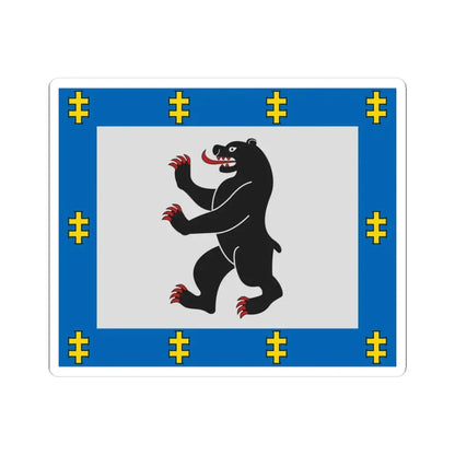 Siauliai County flag (Lithuania) STICKER Vinyl Kiss-Cut Decal 3 Inch White - The Sticker Space