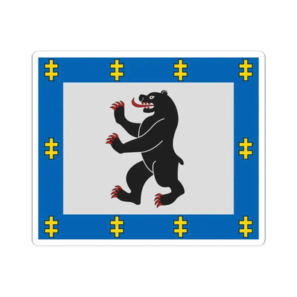 Siauliai County flag (Lithuania) STICKER Vinyl Kiss-Cut Decal 6 Inch White - The Sticker Space