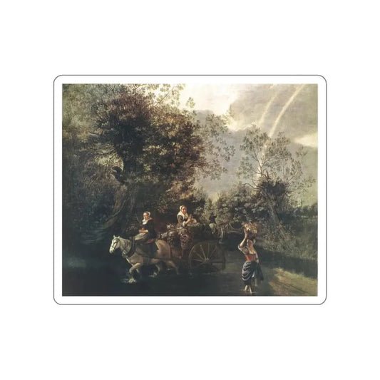 SIBERECHTS, Jan - Crossing a Creek (Artwork) STICKER Vinyl Die-Cut Decal White Die-Cut 2 Inch - The Sticker Space