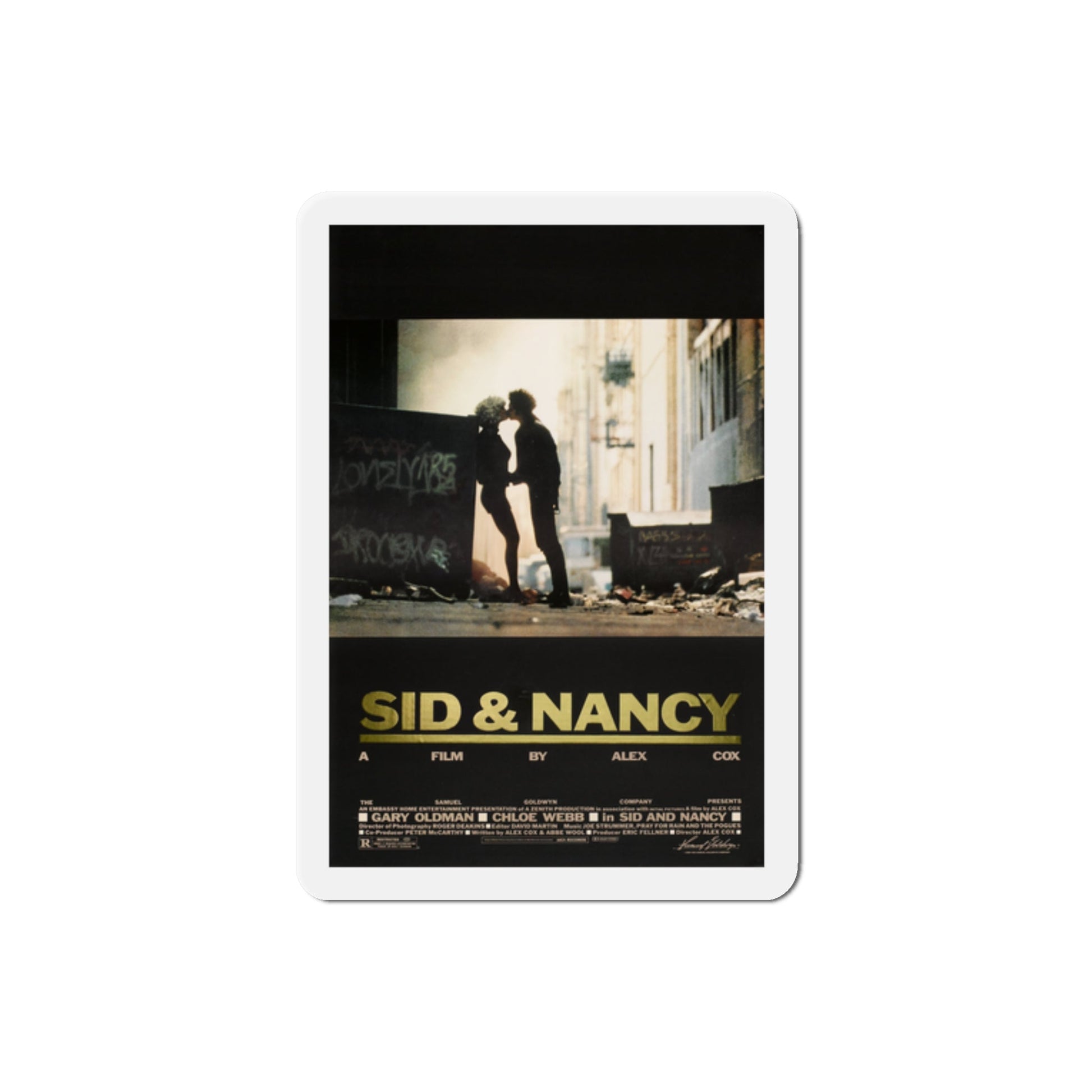 Sid and Nancy 1986 Movie Poster Die-Cut Magnet-2" x 2"-The Sticker Space