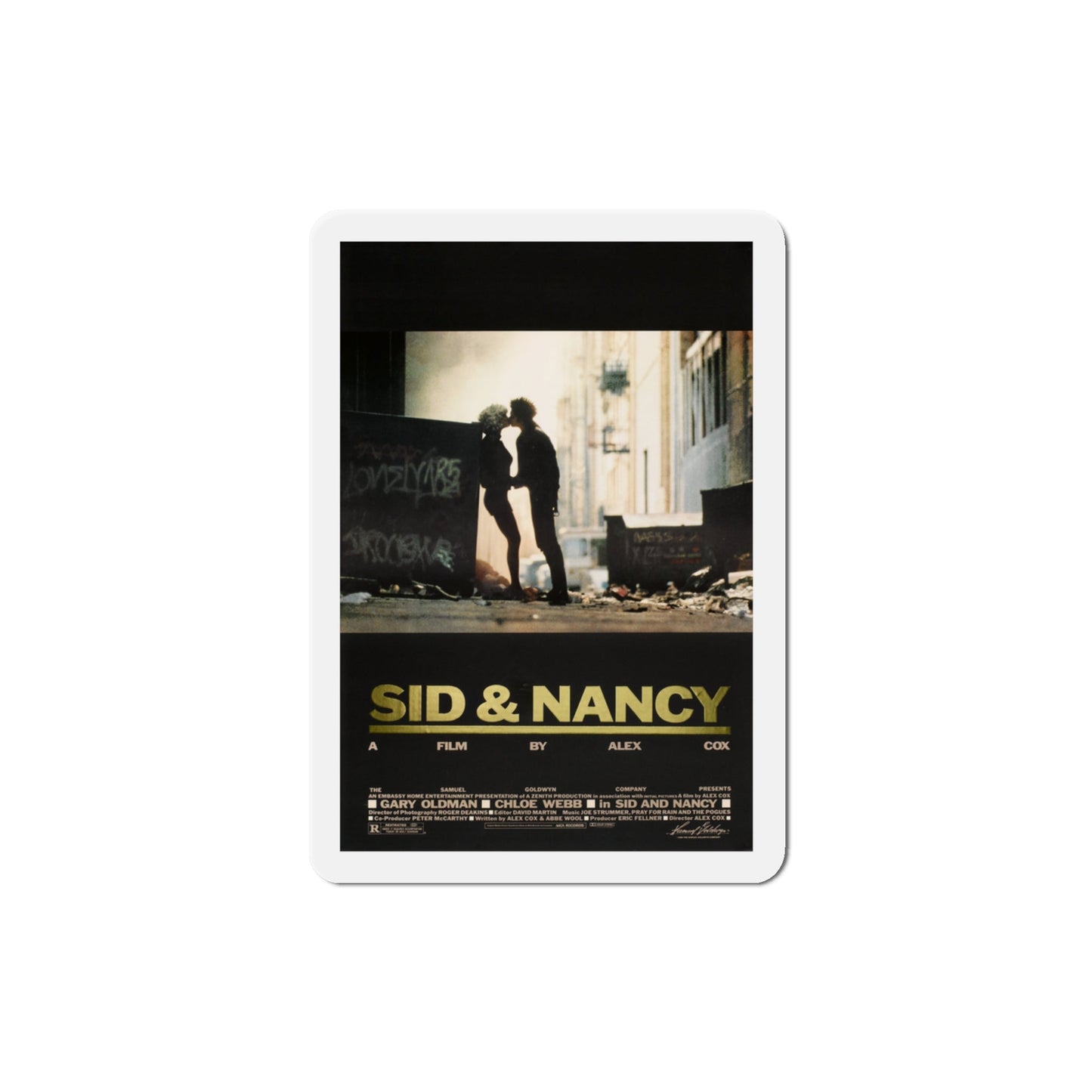 Sid and Nancy 1986 Movie Poster Die-Cut Magnet-3" x 3"-The Sticker Space