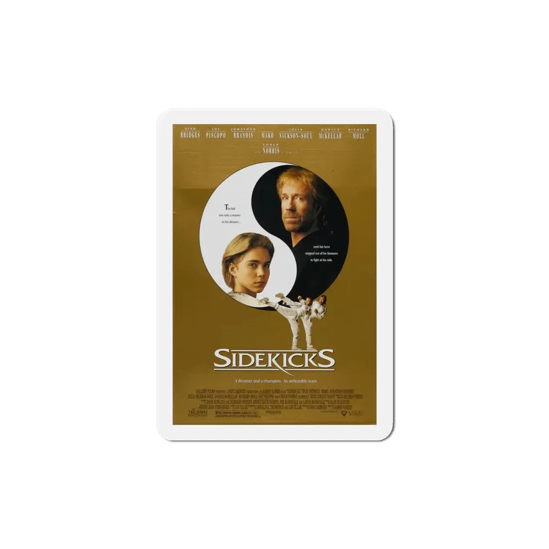 Sidekicks 1993 Movie Poster Refrigerator Magnet 5 Inch - The Sticker Space