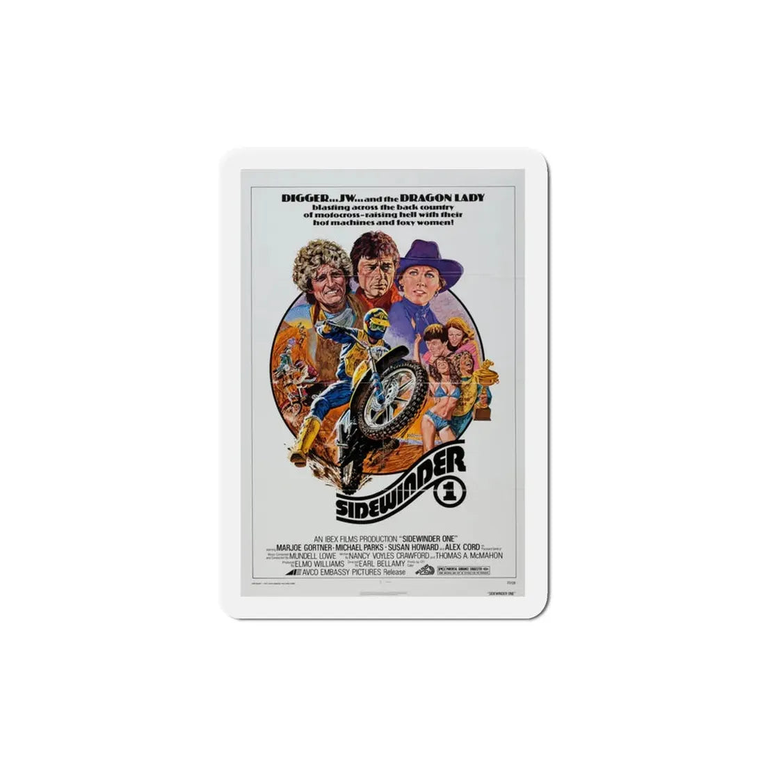 Sidewinder 1 1977 Movie Poster Refrigerator Magnet 3 Inch - The Sticker Space