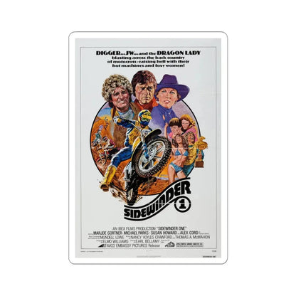 Sidewinder 1 1977 Movie Poster - STICKER Vinyl Kiss-Cut Decal 3 Inch White - The Sticker Space
