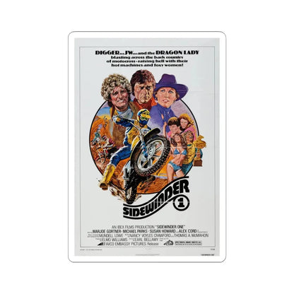 Sidewinder 1 1977 Movie Poster - STICKER Vinyl Kiss-Cut Decal 6 Inch White - The Sticker Space