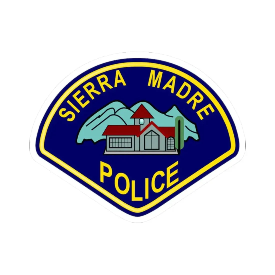 Sierra Madre California Police - STICKER Vinyl Kiss-Cut Decal 2 Inch White - The Sticker Space