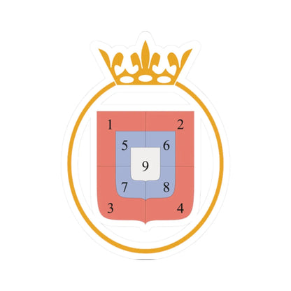 Sigismund Vasa arms diagram (Lithuania) (Coat of Arms) STICKER Vinyl Kiss-Cut Decal 2 Inch White - The Sticker Space