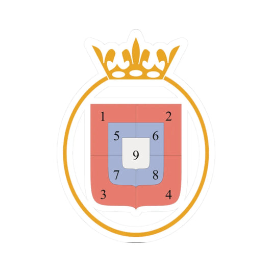 Sigismund Vasa arms diagram (Lithuania) (Coat of Arms) STICKER Vinyl Kiss-Cut Decal 2 Inch White - The Sticker Space