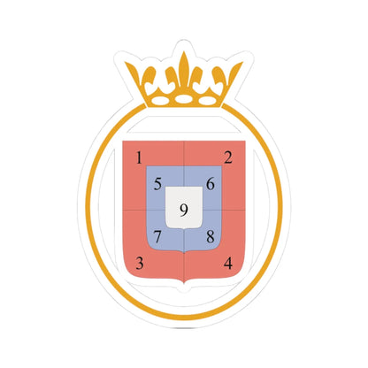 Sigismund Vasa arms diagram (Lithuania) (Coat of Arms) STICKER Vinyl Kiss-Cut Decal 3 Inch White - The Sticker Space