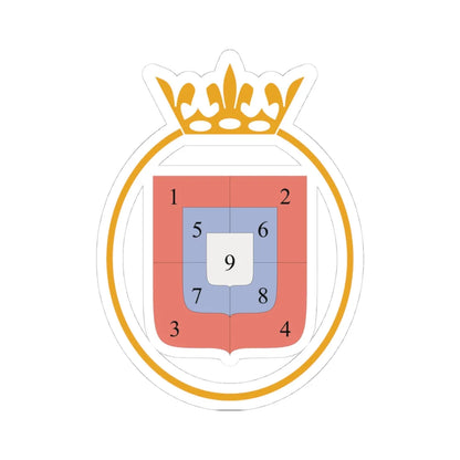 Sigismund Vasa arms diagram (Lithuania) (Coat of Arms) STICKER Vinyl Kiss-Cut Decal 4 Inch White - The Sticker Space