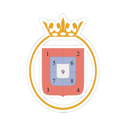 Sigismund Vasa arms diagram (Lithuania) (Coat of Arms) STICKER Vinyl Kiss-Cut Decal 6 Inch White - The Sticker Space