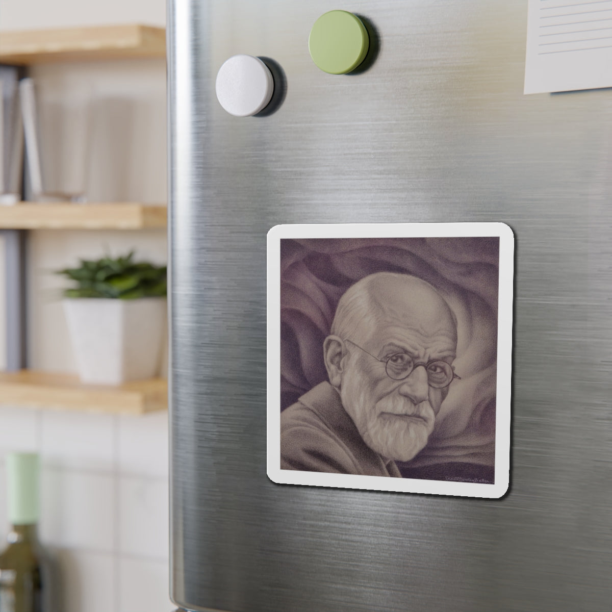 Sigmund Freud, Time magazine cover, June 26, 1939 (Magazine Illustration) Refrigerator Magnet-The Sticker Space