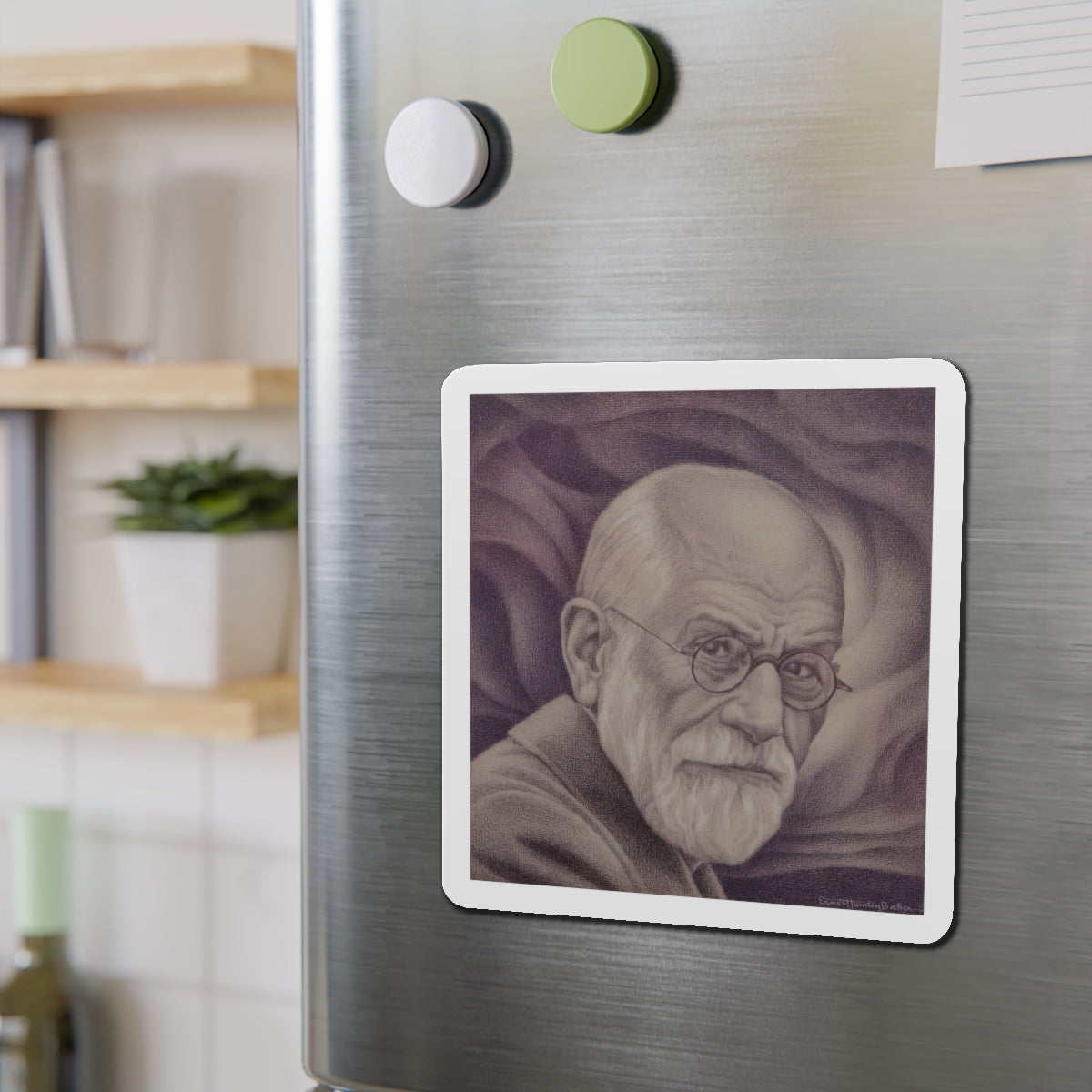 Sigmund Freud, Time magazine cover, June 26, 1939 (Magazine Illustration) Refrigerator Magnet-The Sticker Space