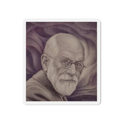 Sigmund Freud, Time magazine cover, June 26, 1939 (Magazine Illustration) Refrigerator Magnet 3 Inch Die-Cut - The Sticker Space