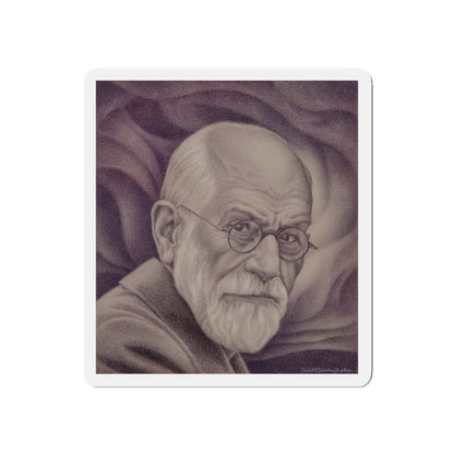 Sigmund Freud, Time magazine cover, June 26, 1939 (Magazine Illustration) Refrigerator Magnet-3" x 3"-The Sticker Space