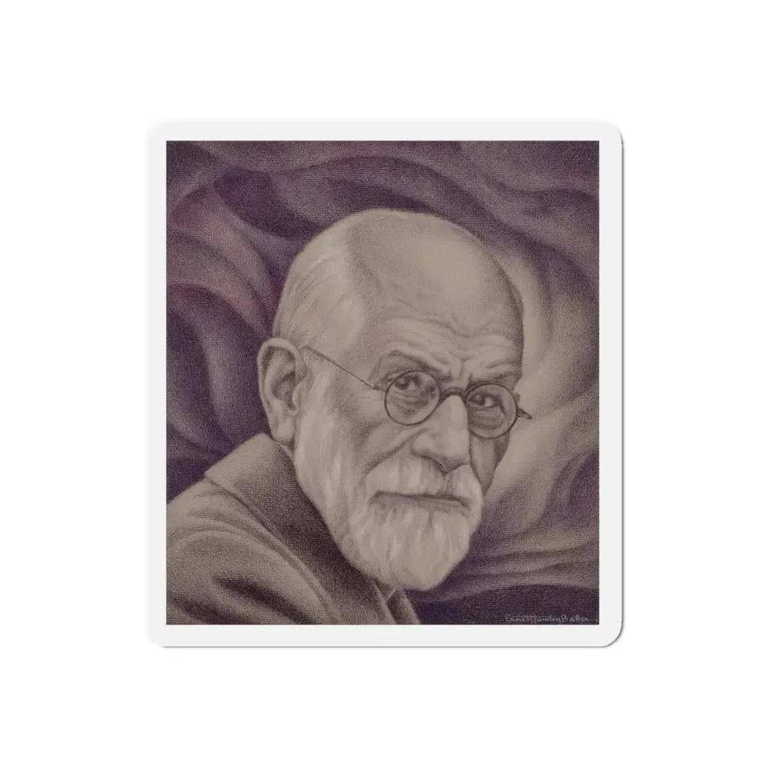 Sigmund Freud, Time magazine cover, June 26, 1939 (Magazine Illustration) Refrigerator Magnet 4 Inch Die-Cut - The Sticker Space