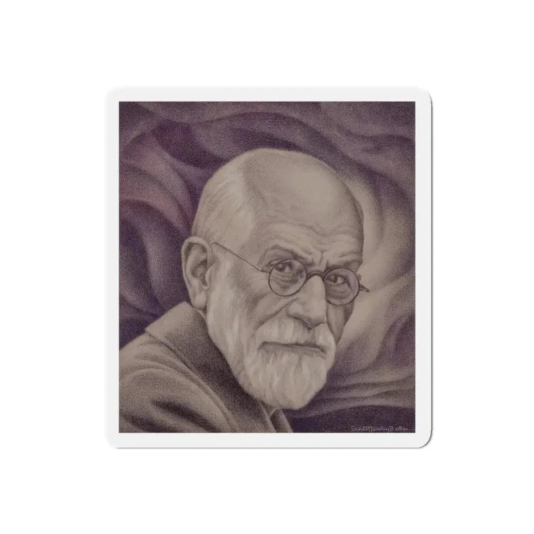Sigmund Freud, Time magazine cover, June 26, 1939 (Magazine Illustration) Refrigerator Magnet 5 Inch Die-Cut - The Sticker Space