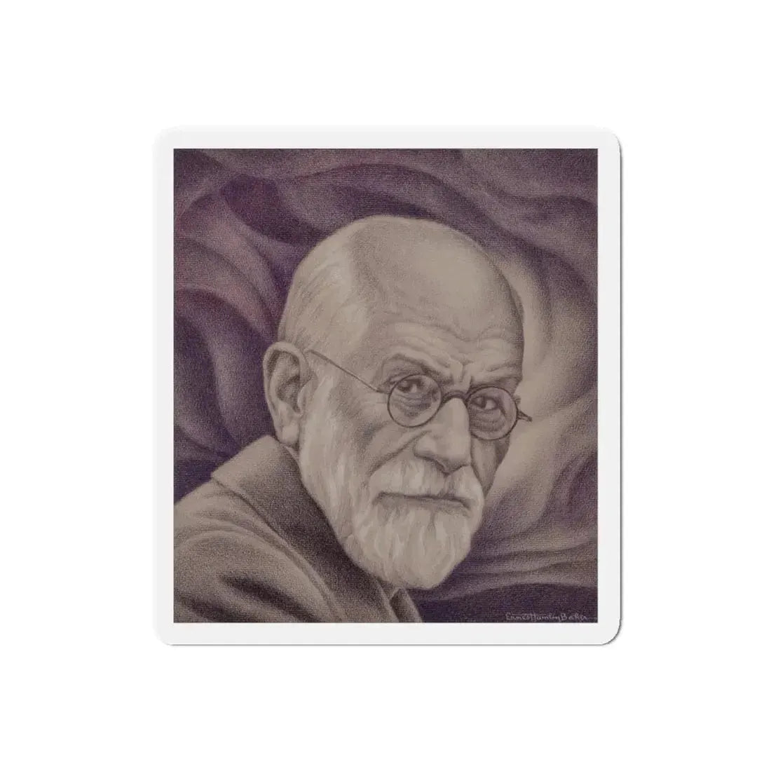 Sigmund Freud, Time magazine cover, June 26, 1939 (Magazine Illustration) Refrigerator Magnet 6 Inch Die-Cut - The Sticker Space