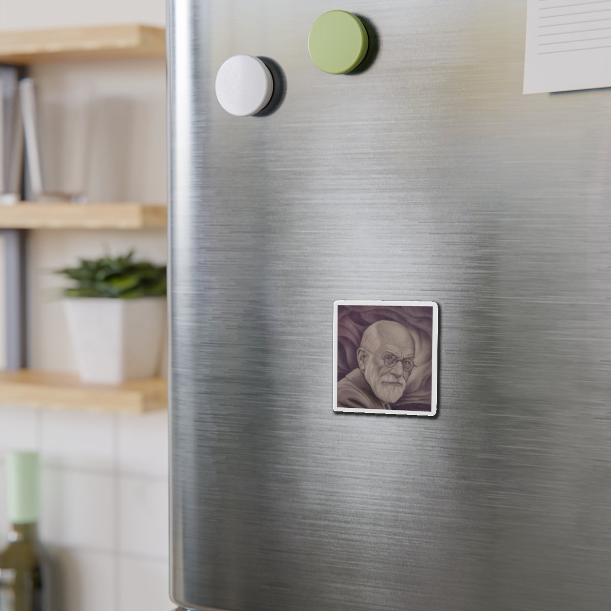 Sigmund Freud, Time magazine cover, June 26, 1939 (Magazine Illustration) Refrigerator Magnet-The Sticker Space