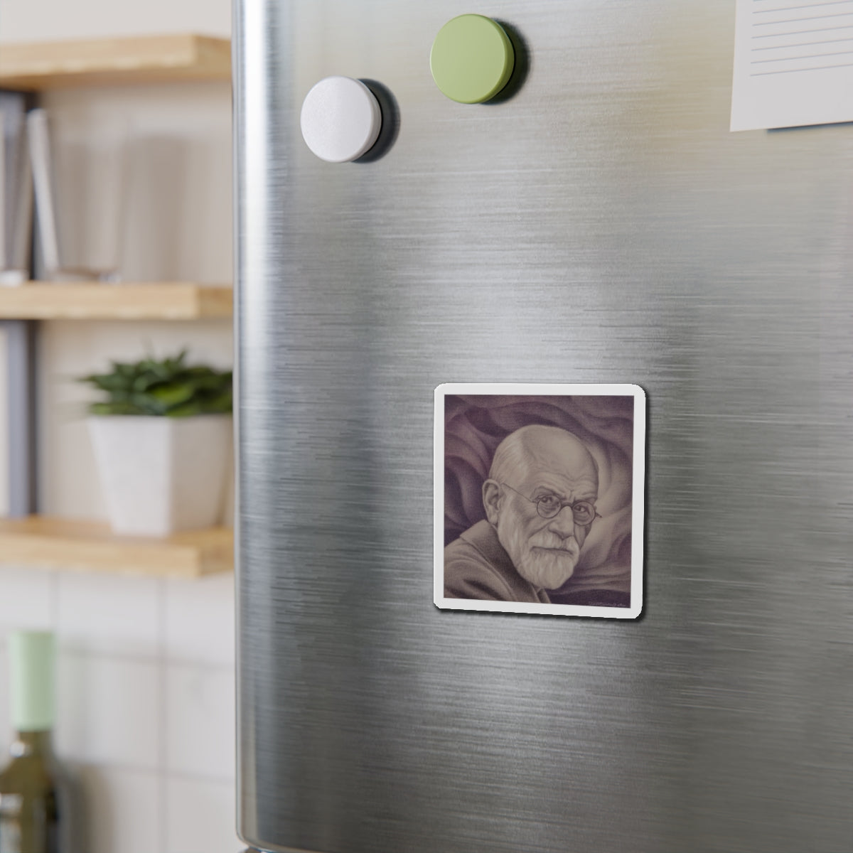 Sigmund Freud, Time magazine cover, June 26, 1939 (Magazine Illustration) Refrigerator Magnet-The Sticker Space